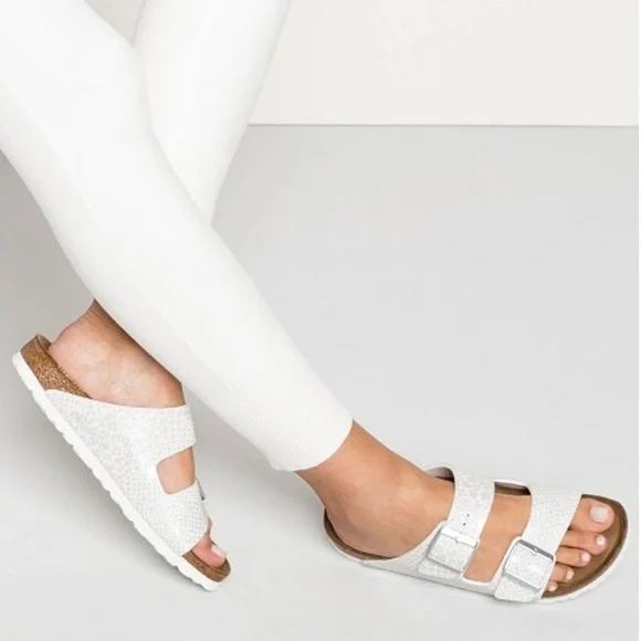 NWT Birkenstock Arizona Sandals in Shiny Magic Snake Print - Picture 9 of 10